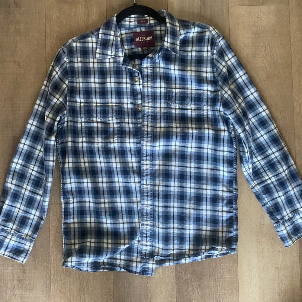 Mens Slim Fit Plaid Shirt